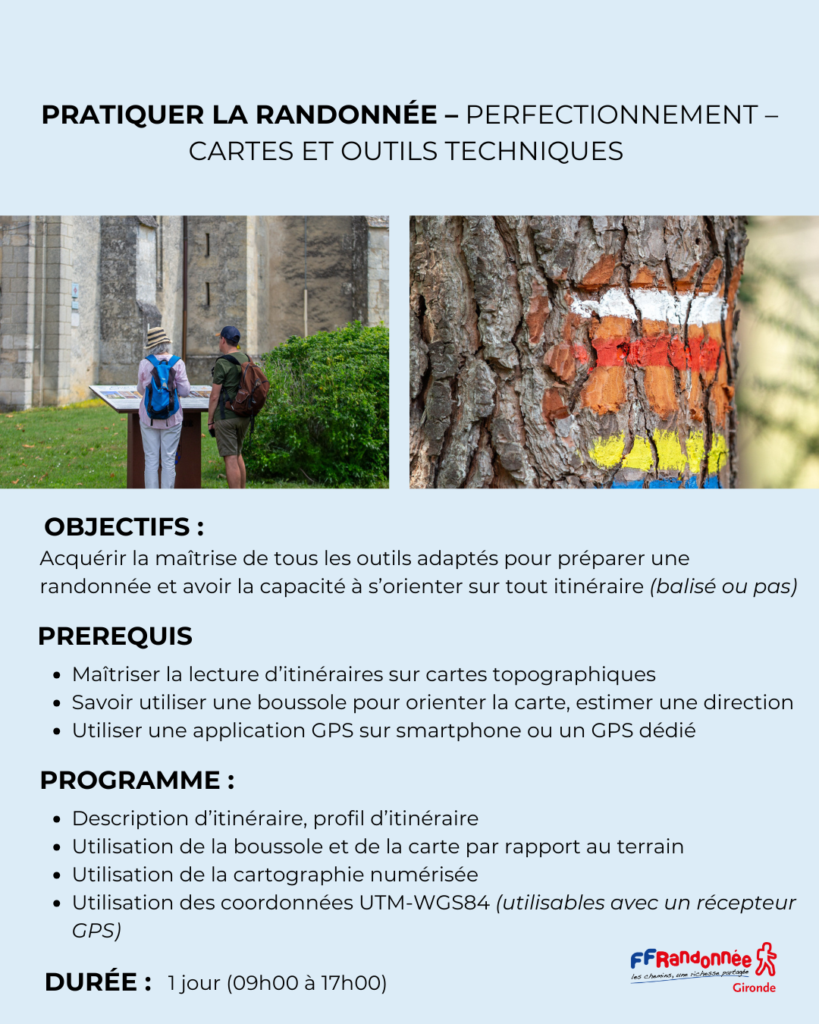 pratiquer la randonnée-perfectionnement cartes et outils techniques