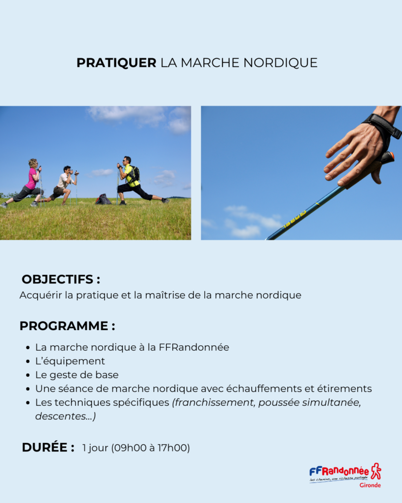 pratiquer la marche nordique