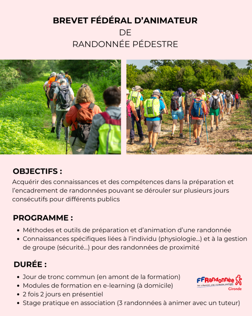 brevet fédéral d'animateur de randonnée pédestre 